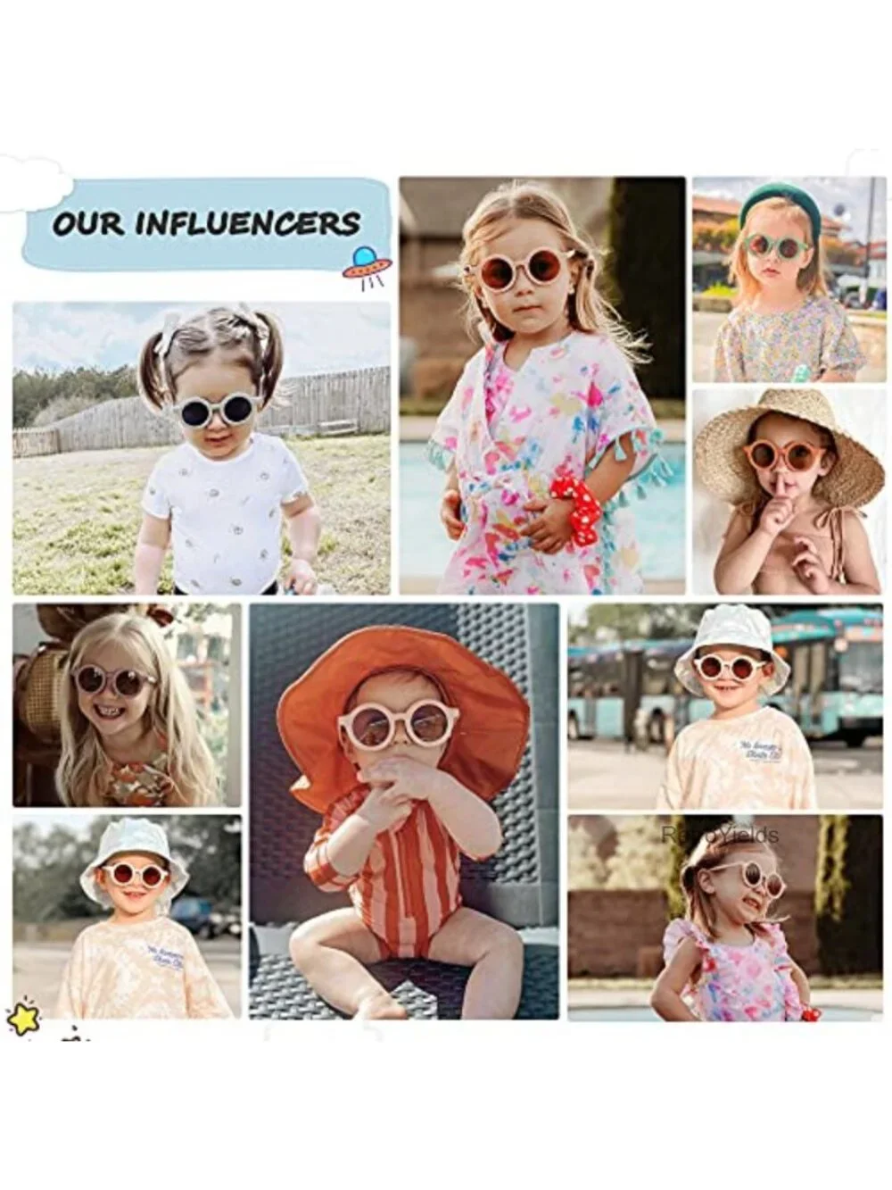 Cute Round Polarized Kids Sunglasses UV400 Protection Gafas Beach Holiday
